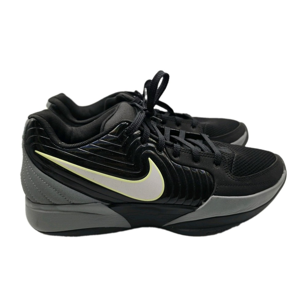 Nike Ja 2 Men's Low Top Lace-Up Athletic Sneakers Black Gray Solid Mens 10